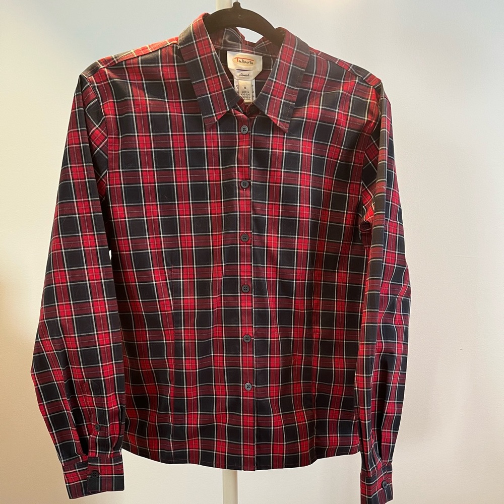 Talbots Plaid Button Down Shirt